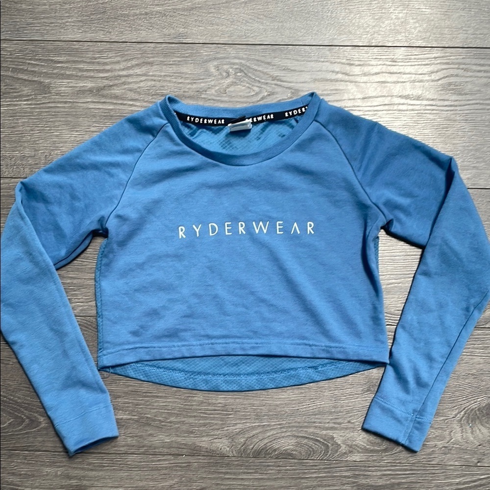Ryderwear Blue Cropped Sweatshirt XS